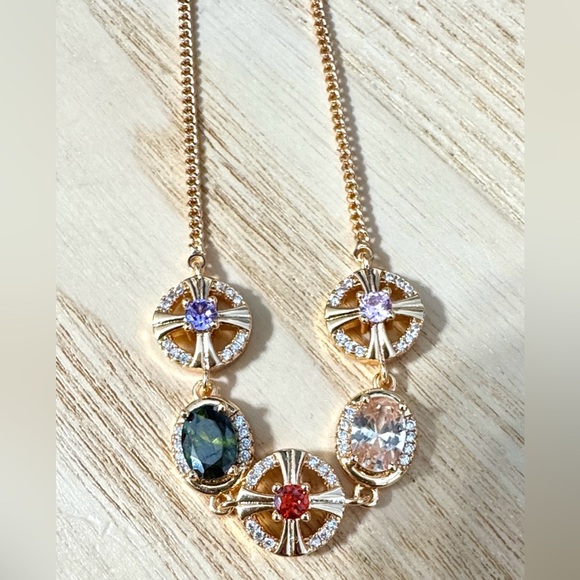 Rose Gold Gemstone Bracelet Rose Gold-Plated Bracelet - Picture 4 of 7